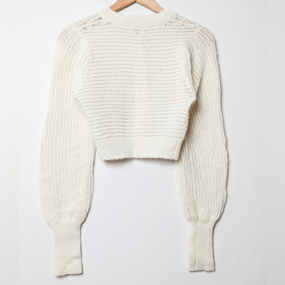 WILFRED Alessia Cardigan Mohair Alpaca Wool White Aritzia XXS - Picture 9 of 11